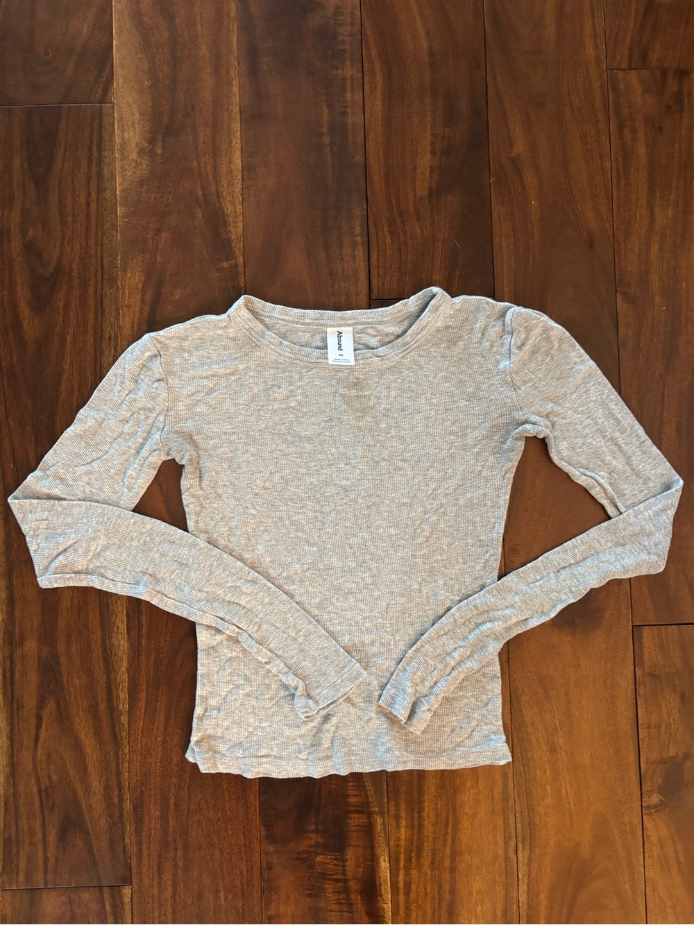 Abound Heather Gray Long Sleeve Crewneck Tee
